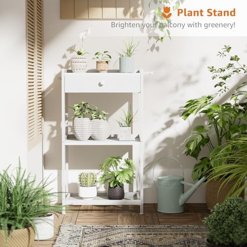 MEUIS Rustic Farmhouse Standing Organizer Durable Ladder Style for Towels Gaskets