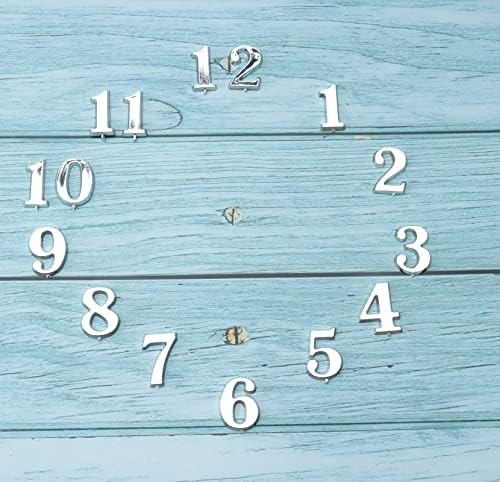 Sowaka 2 Pcs Arabic Roman Clock Numeral Kit Silver