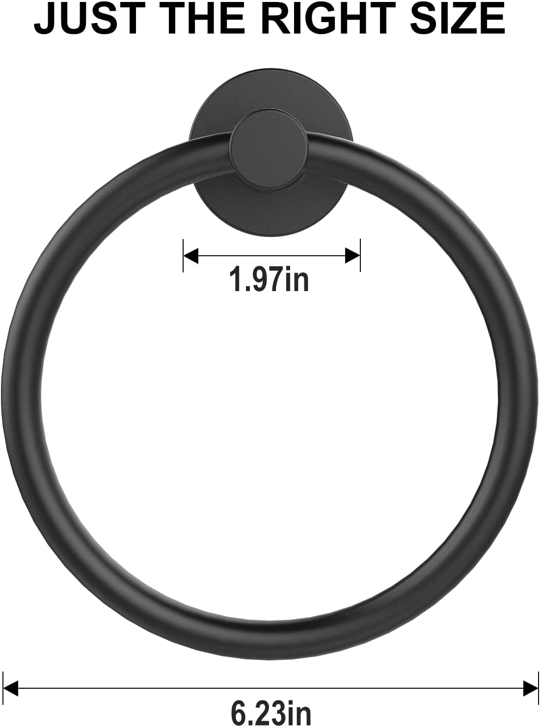 SetSail Matte Black Towel Holder