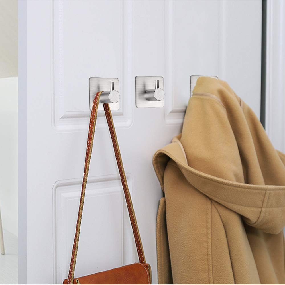 Sturdy Durable Adhesive Hooks for Bathroom Bedroom Storage