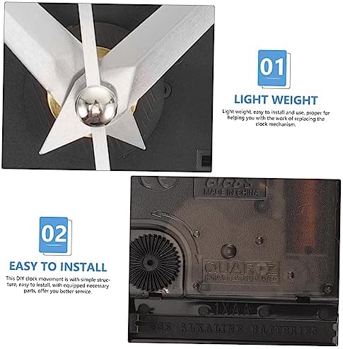 WOONEKY Simple Wall Clock Movement Set with 3-Pointer Kit
