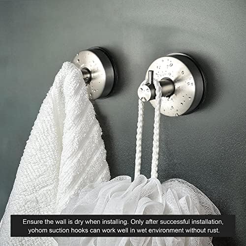 YOHOM Stainless Steel Vacuum Suction Cup Bathroom Shower Holder