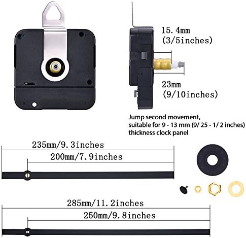 Hicarer High Torque Clock Movement Mechanism with Long Straight Hands
