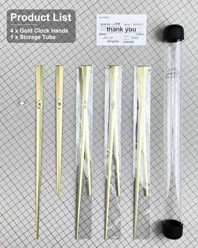 MCDFL Luxury Gold 4-Set Clock Hands Replaces Thick Shaft Mechanisms