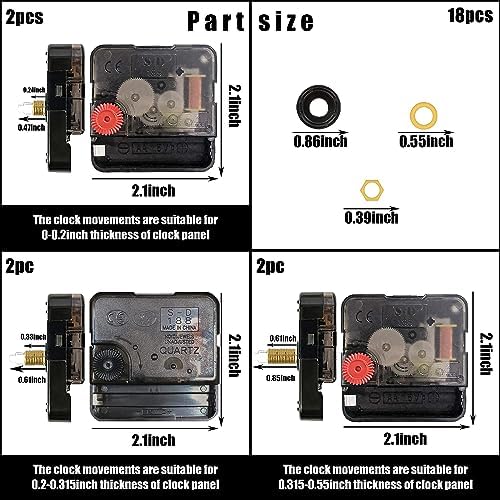 6-Piece High-Torque Quartz Clock Mechanism Kit