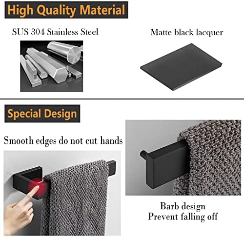 Double-Piece Stainless Steel Hand Towel Holder Modern Design