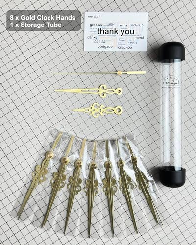 Gold Clock Kit - antique brass precision mechanism 8-pieces