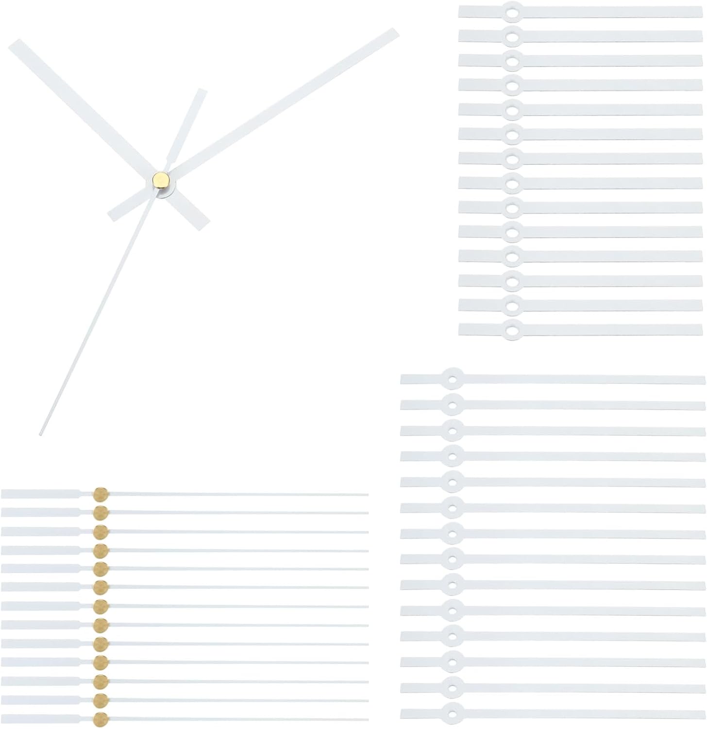 Aluminum Replacement Wall Clock Hands Kit 14 Set White Quiet Durable