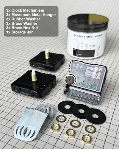 Black Modern Arm Clock Kit 11mm Motor Set
