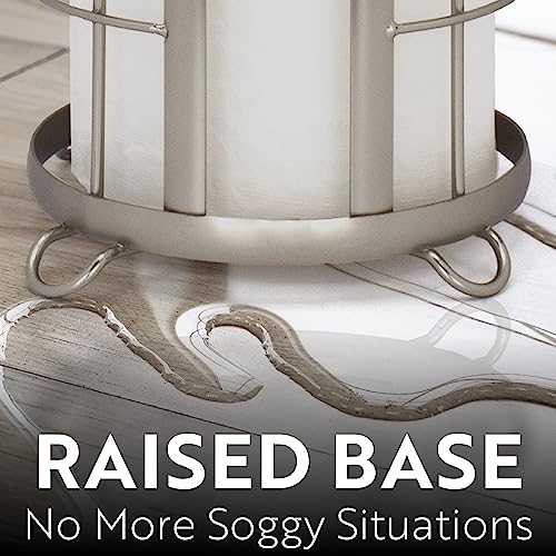 HOLD MEGA ROLLS Nickel Toilet Paper Holder