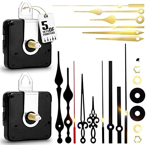2-Piece Replacement Clock Mechanism Kit No Battery
