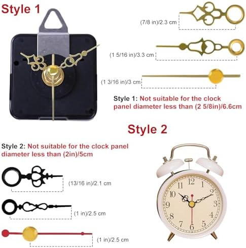 EMOOM 3-Piece Silent Clock Mechanism Kit