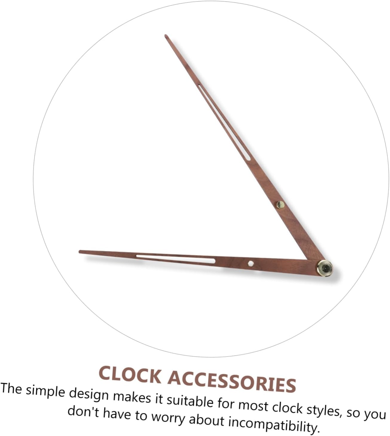 Large Wooden Clock Pointer Black Walnut Decor for DIY