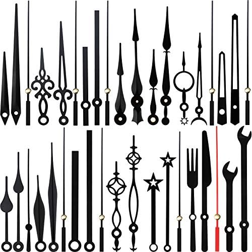 14-Opening Black Clock Hands Kit for Repairing DIY Clocks
