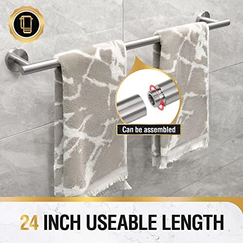 HITSLAM 257-Inch Brushed Nickel Towel Bar
