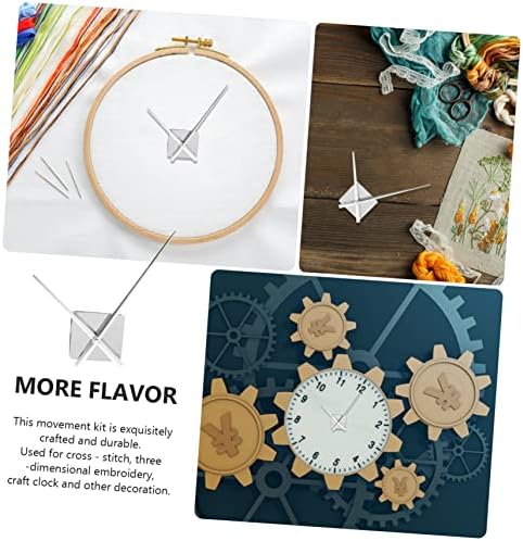 IWOWHERO Clock Mechanism Replacement Metal Plastic Kit for DIY Home Clock Replacement