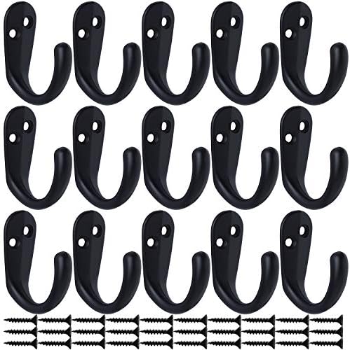 15-Piece Folding Wall-Mounted Coats Towels Hooks for Home Use