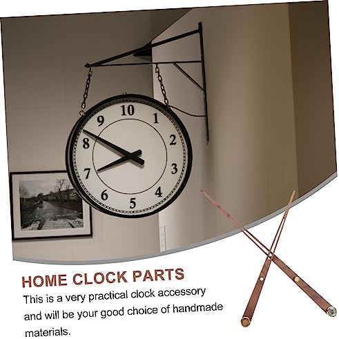 JOJOFUNY Large Wooden Wall Clock Hands with Decor Design