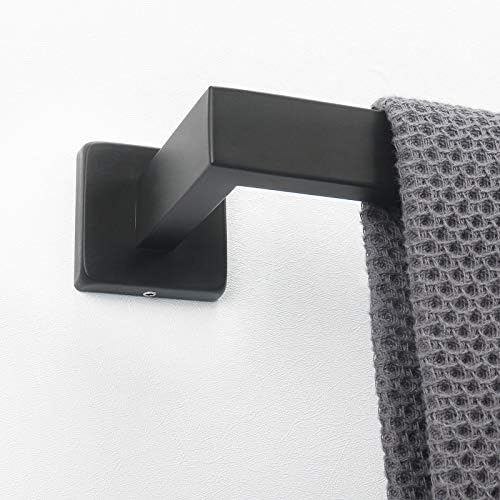NearMoon Premium Stainless Steel Bath Towel Bar 24-Inch Matte Black