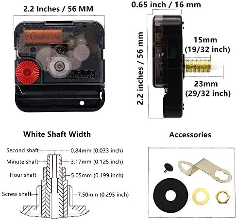 Youngtown 12888 23mm Shaft Clock Movement
