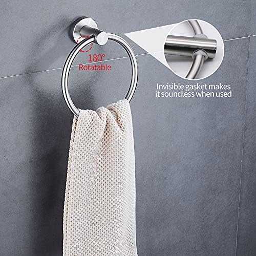 Complete 10-Piece Bathroom Hardware Set Modern Brushed Nickel Design