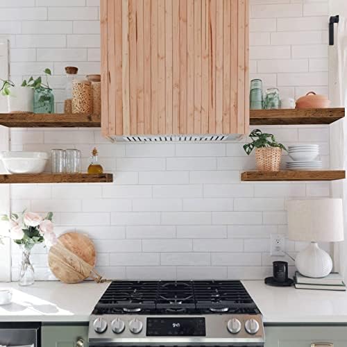 Wall-Mounted Floating Shelves for Bathroom Rustic Brown Set of 2