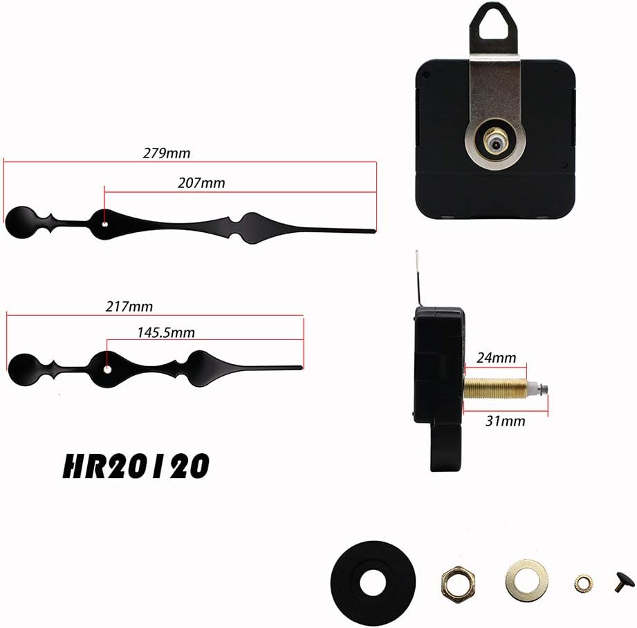 Precise Plus Wall Clock Timer Kit - Long Shaft Silent Movement 4999