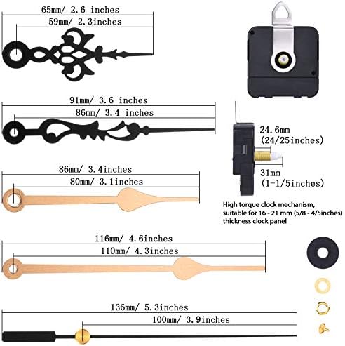 Hicarer 2-Piece Quartz Clock Movement Repair Kit
