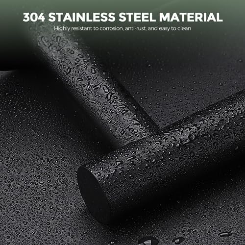 JOY DECOR 1-Pack Adhesive Toilet Roll Holder Stand - Matte Black