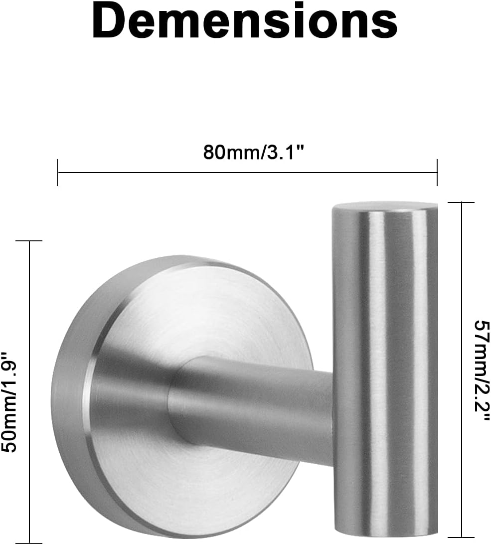 Versatile and Durable Towel Hook Set