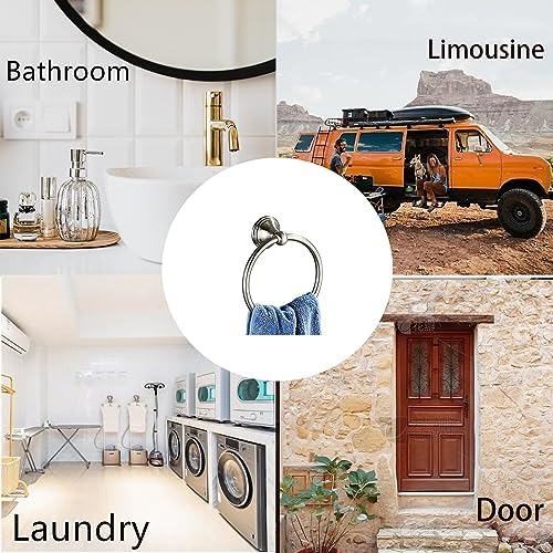 Bluebyrne Hand Towel Holder Brushed Nickel 1 Pack