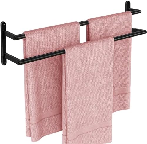 Double Towel Bar for Bathroom - Stainless Steel Wall-Mounted Towel Holder