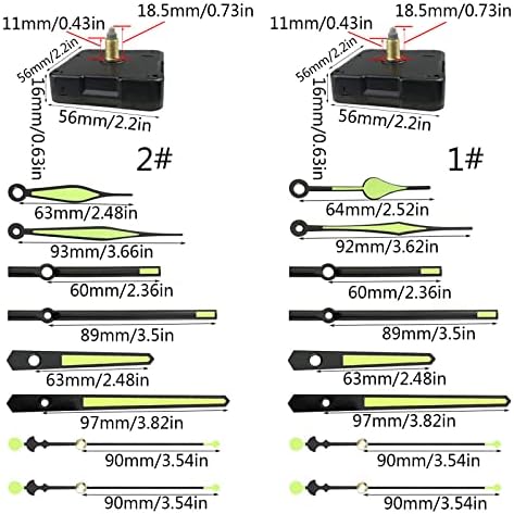 A compact crystal quartz clock movement part for repairing and replacing clocks