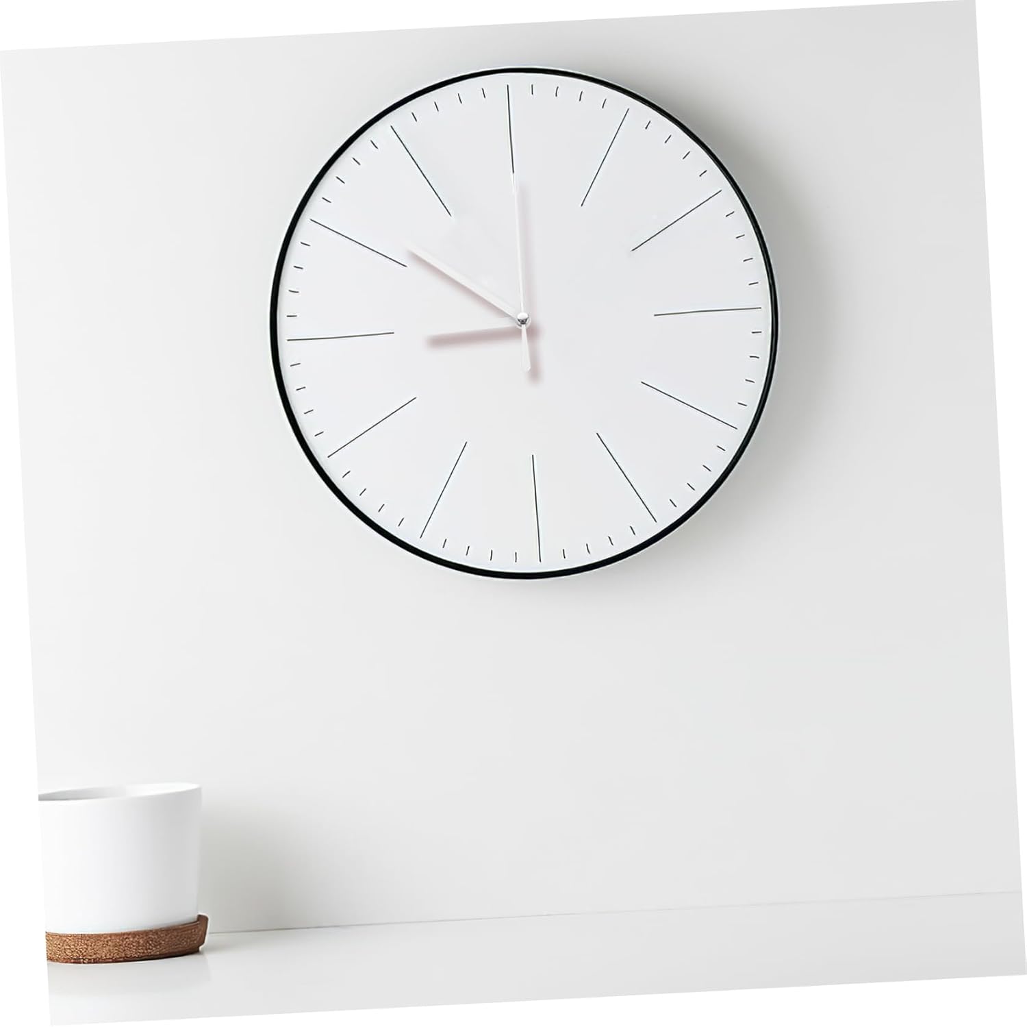 Angoily Clock White Wall Clock Hands Plastic Mechanism Kit