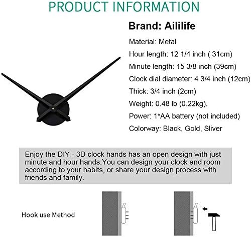 3D Clock Hands - DIY Kit