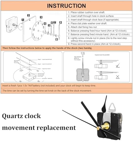 Precise 28mm quartz clock movement kit
