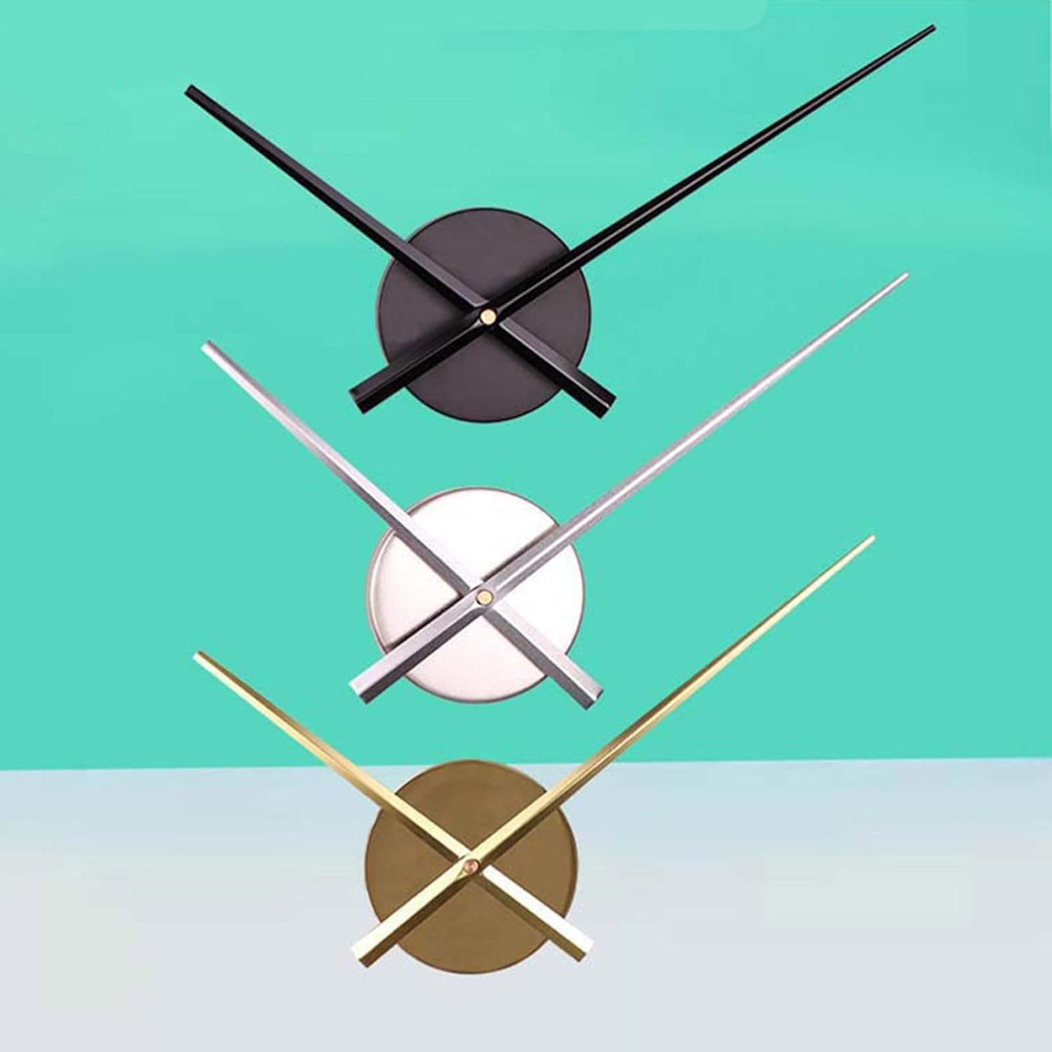 Large Wall Clock with Open Hour Hands - Modern Design