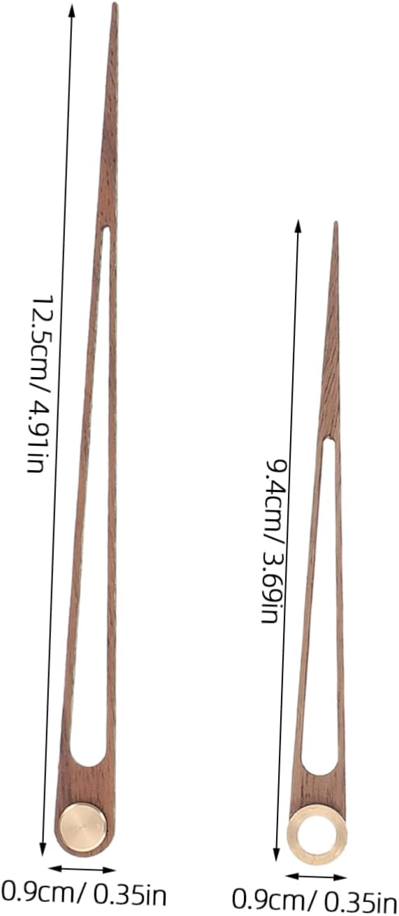 IWOWHERO 5 Set Wooden Clock Hands Kit for Long Shaft Clocks