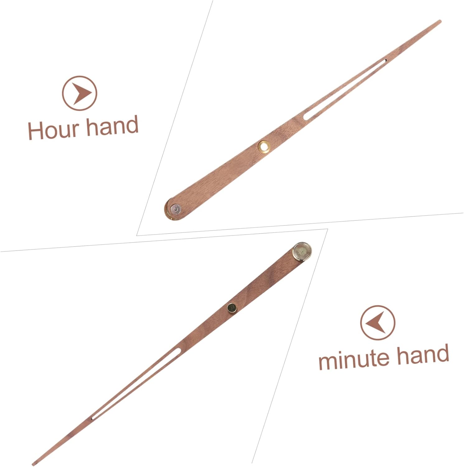 Wooden Wall Clock Pointer Set 12-Tip Vase Modern DIY Clock Replacement