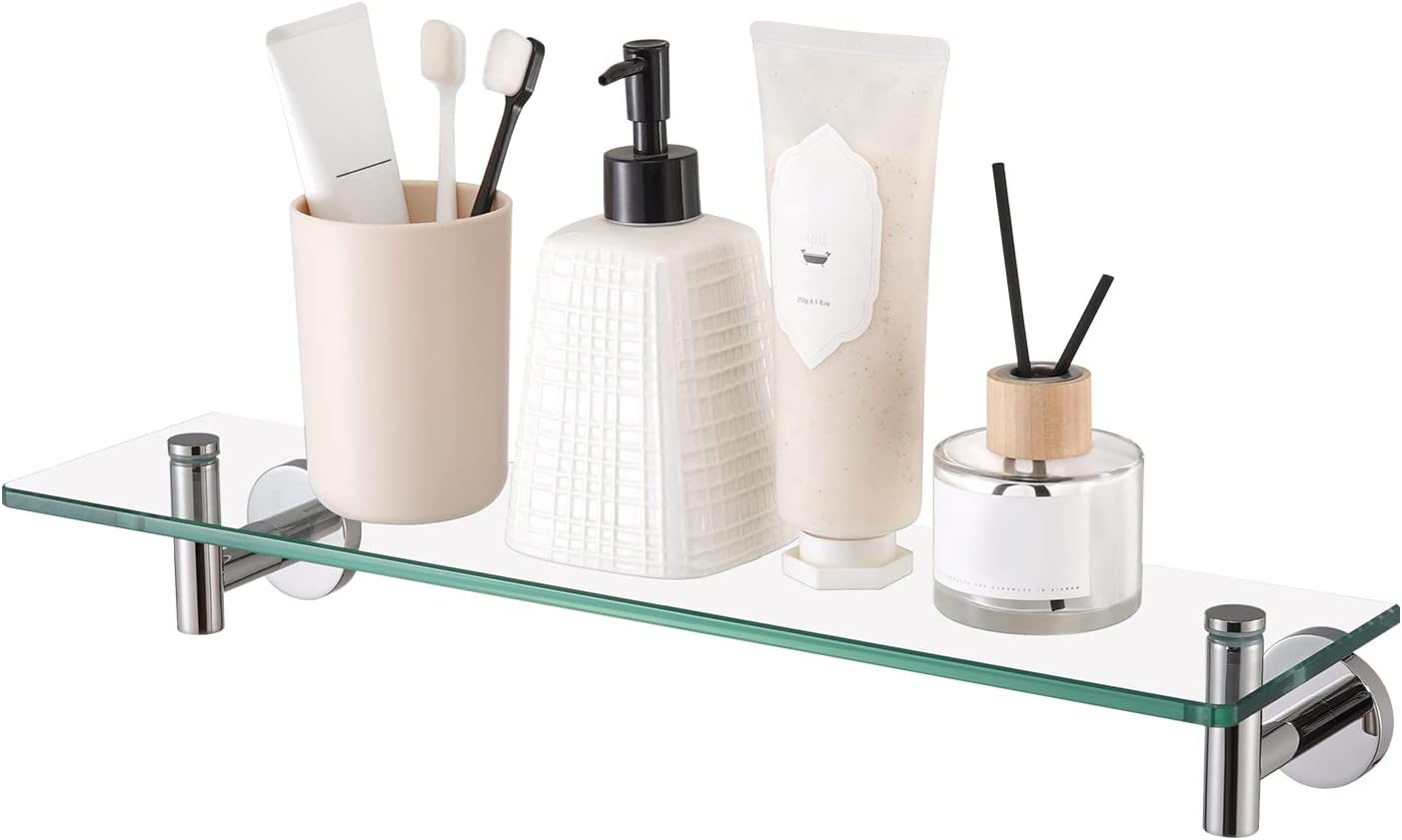 KES Premium Tempered Glass Shelf for Bathroom