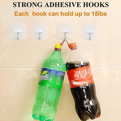 Premium Adhesive Wall Hooks for Bathroom Kitchen Office - Durable Sticky Hangers