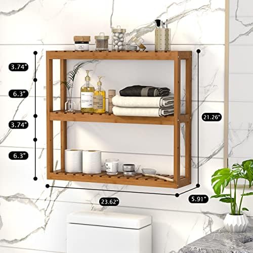 Dominax Bamboo Bathroom Storage Shelf