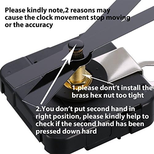 Hicarer High Torque Clock Movement Mechanism with Long Straight Hands