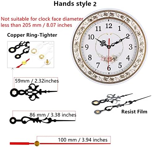Versatile Pendulum Clock Movement with 3 Replacement Hands