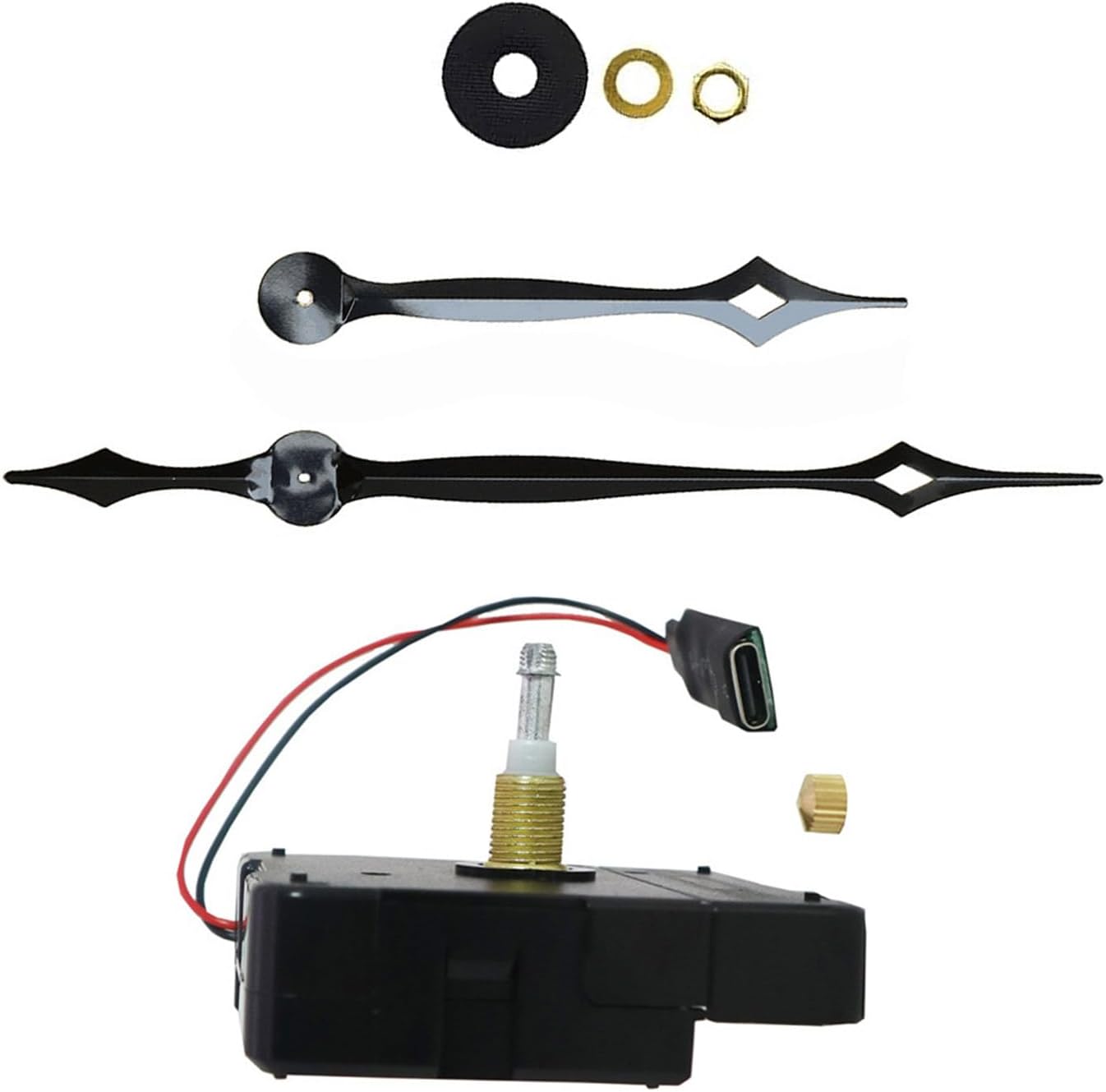 Wall Clock Repair Kit with Adjustable Cable and USB Charger