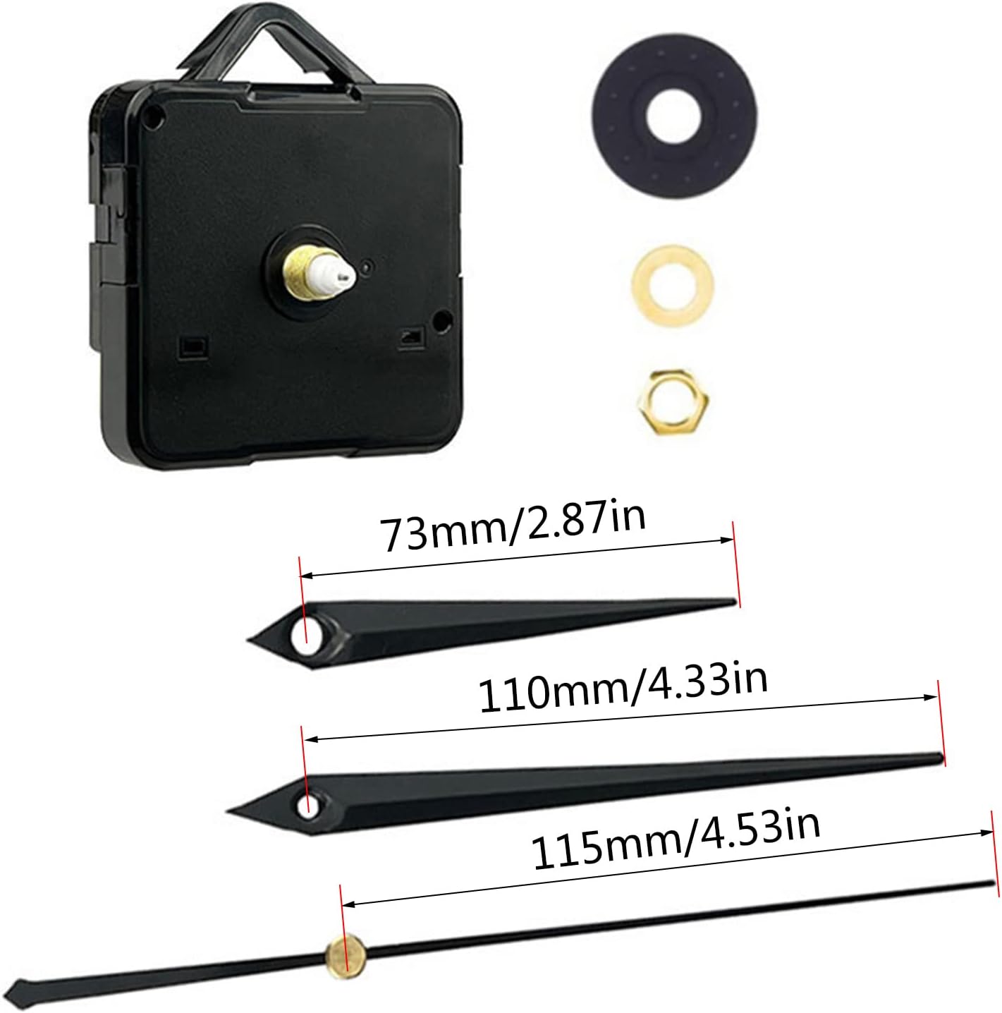 Clock Movement Shaft Replacement Long Short