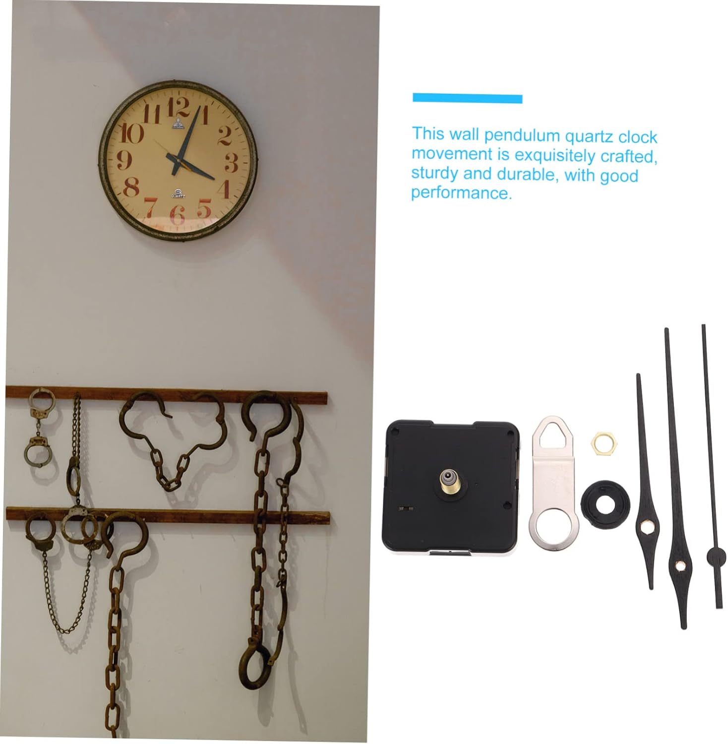 Sturdy Battery Operated Clock Kit for Wall Clock Repairs DIY Projects
