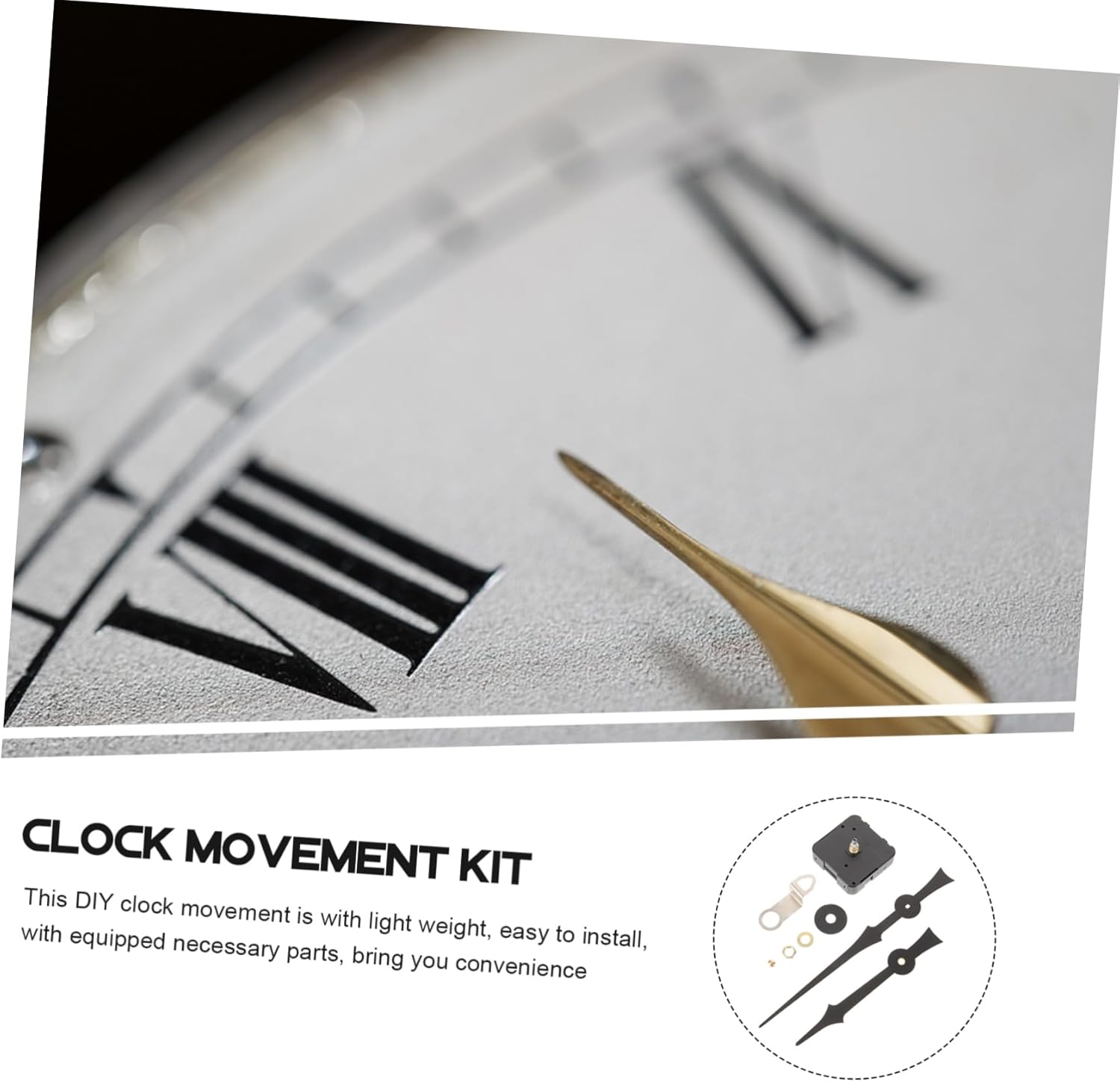 DIY Quartz Wall Clock Mechanism Set with Silent Shaft and Parts