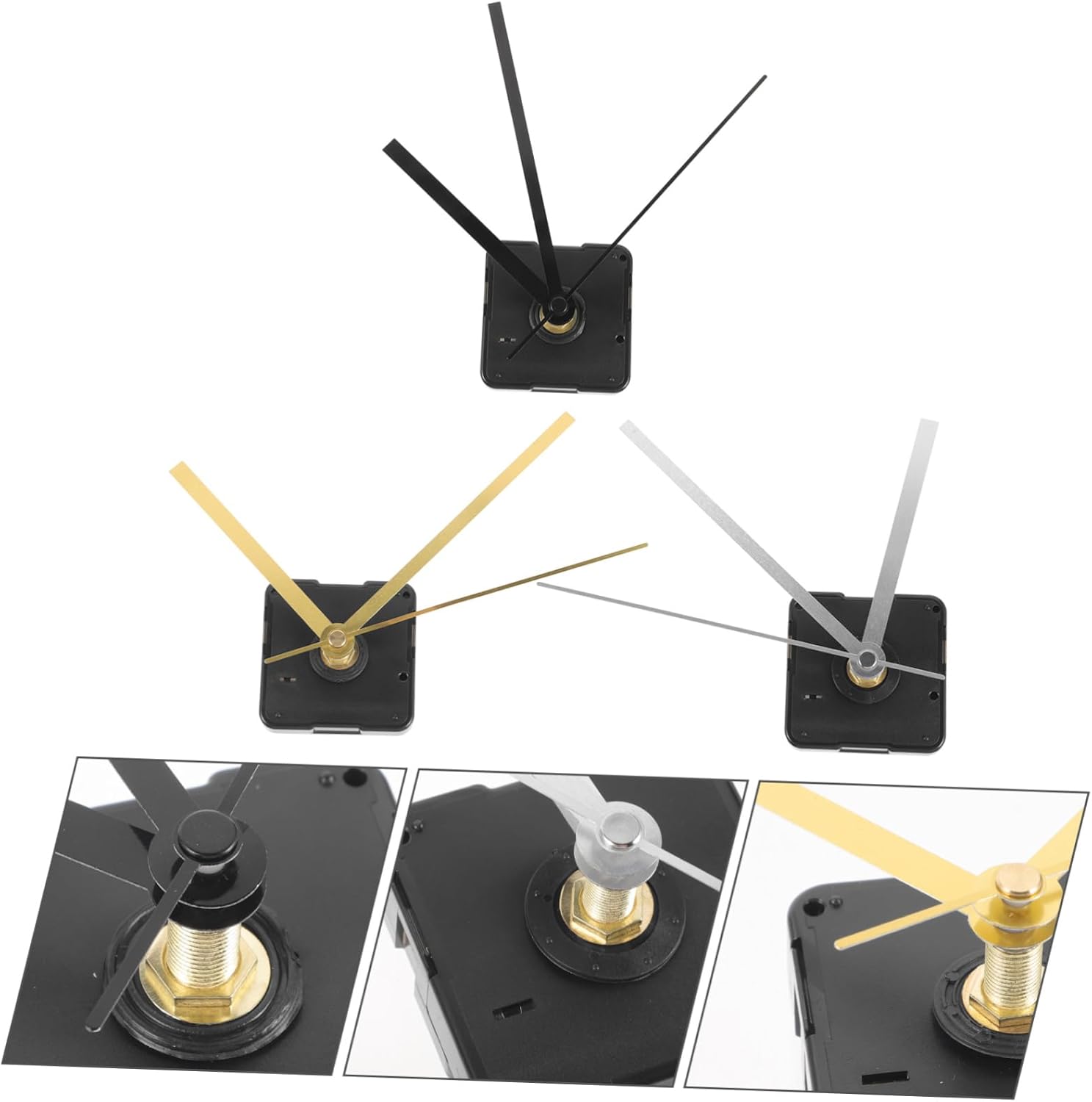 3 Sets Silent Clock Movement Mechanism DIY Clock Hands Kit Clock Parts Replacement