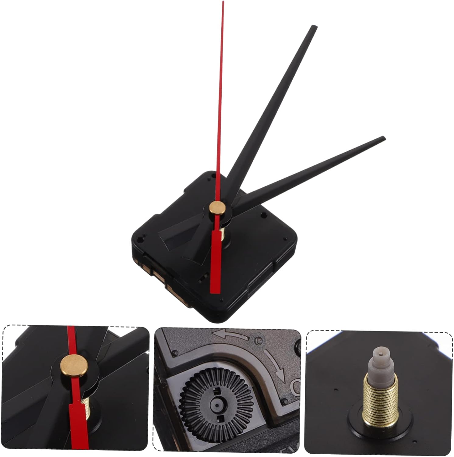 Plastic LED-Free Clock Movement Mechanism Kit for DIY Wall Clock Repair